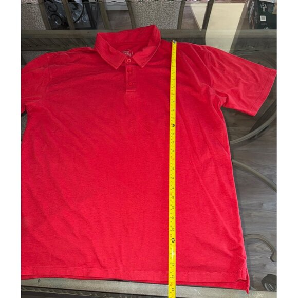 True Classic Red Polo Shirt X-Large Premium Cotton Polyester Blend Short Sleeve - Picture 4 of 7